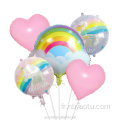 5pcs Party Set Ballons de joyeux anniversaire